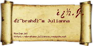 Ábrahám Julianna névjegykártya